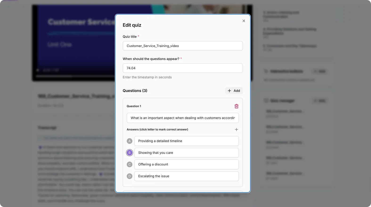 pictory central edit quiz questions and answers