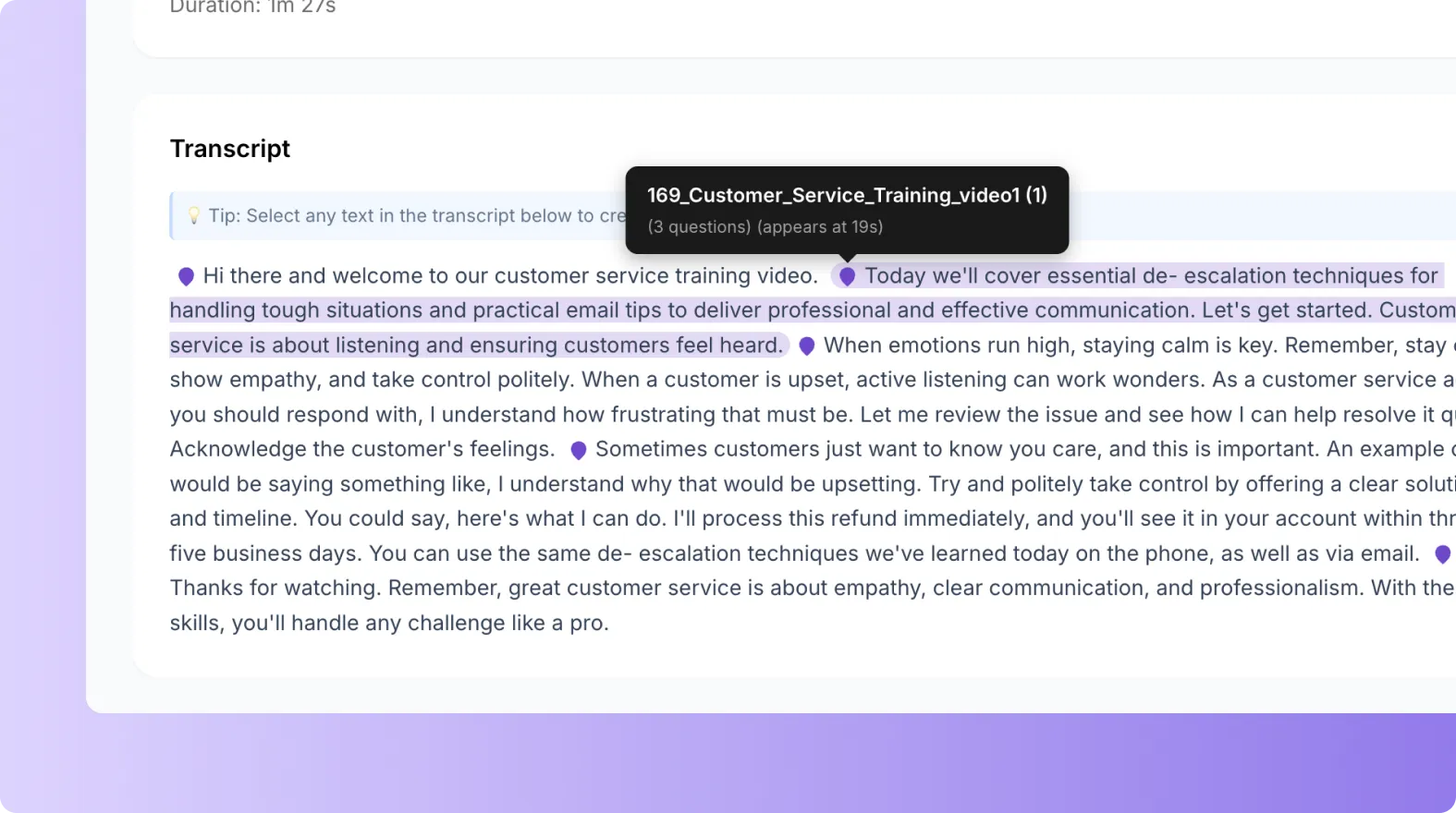 pictory central edit transcript