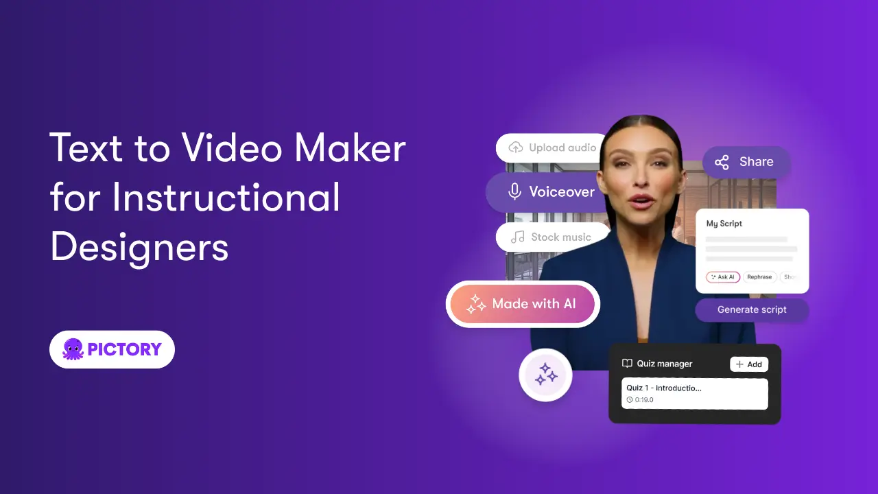 Text to Video Maker for Instructional Designers | Create Learning ...