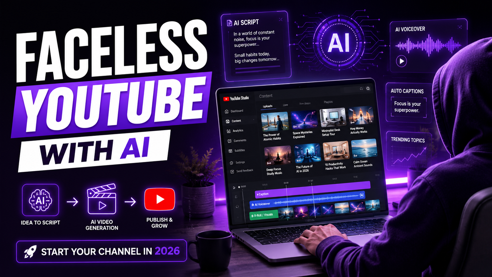 How to Start a Faceless YouTube Channel with AI in 2026