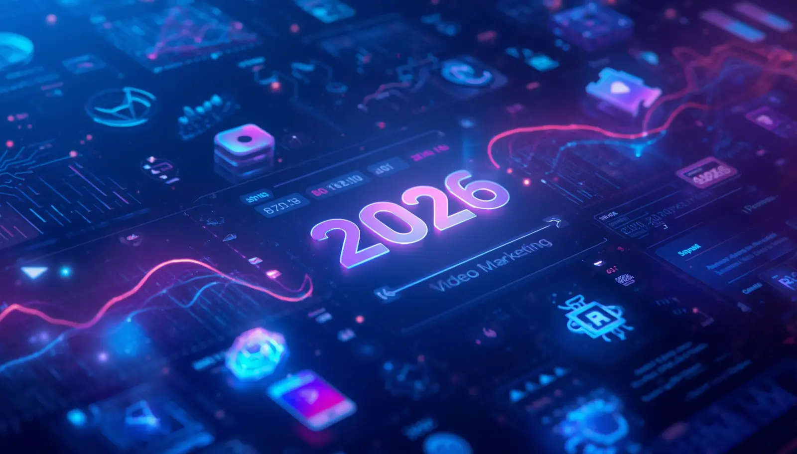 Data visualisation of rising video marketing adoption and ROI in 2026