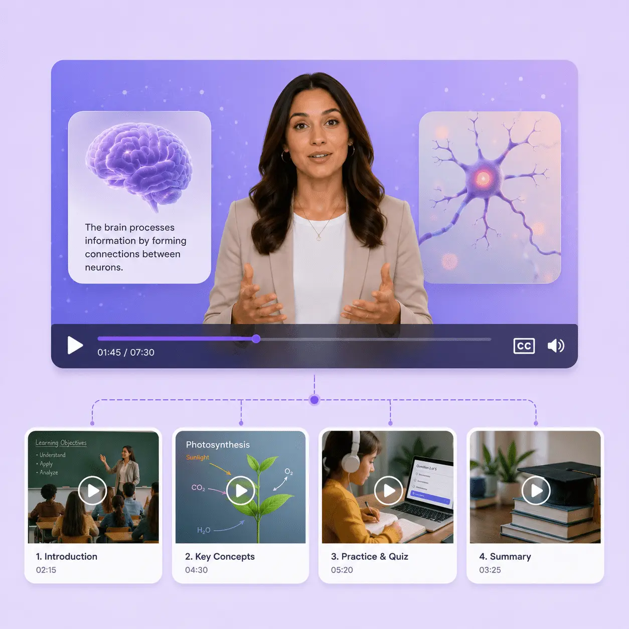 Easy to edit presentation style videos for Instructional designers