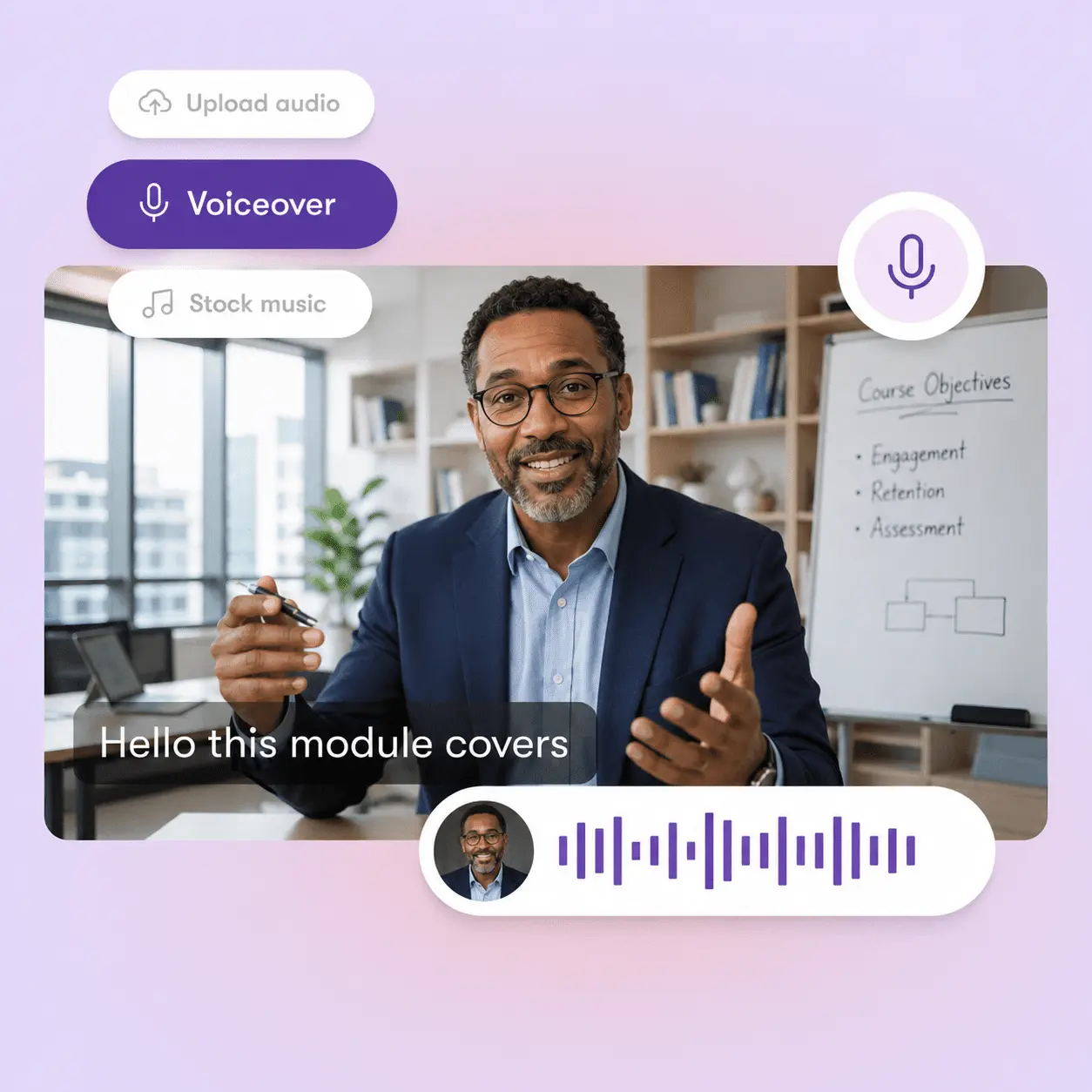Turn existing assets into course video content