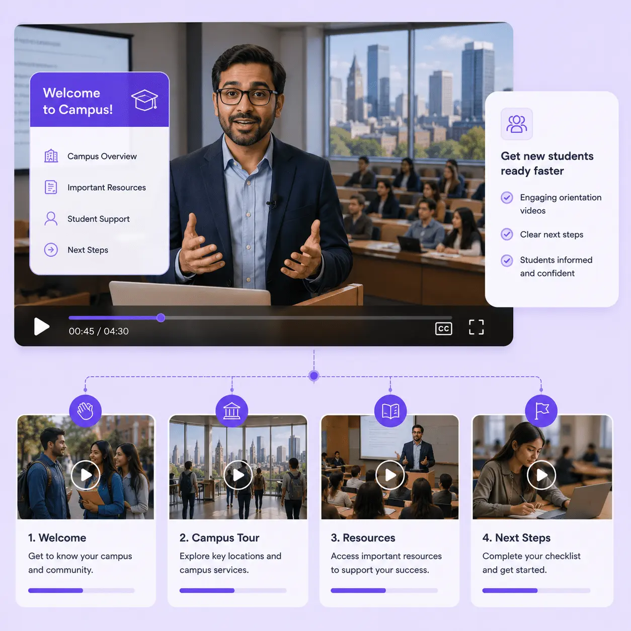 Create effective student onboarding videos