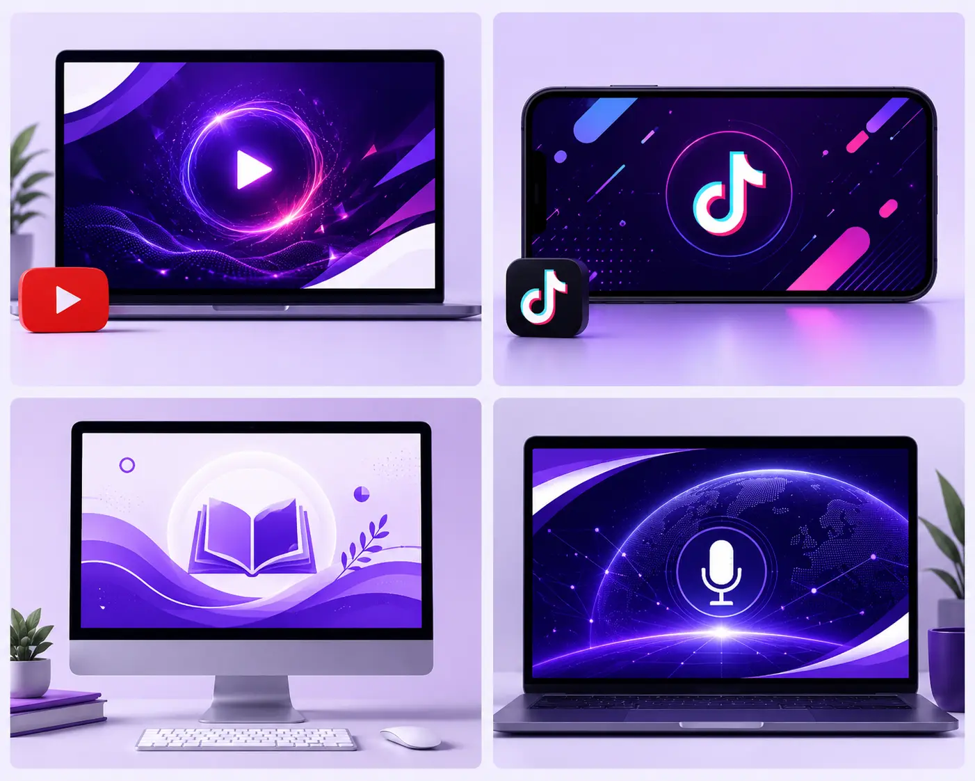 Video intro style examples for YouTube, TikTok, courses, and webinars