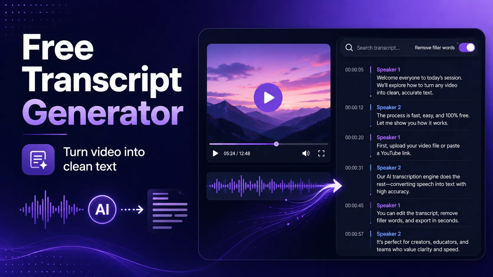 Article | Free Transcript Generator: How to Turn Any Video Into Clean Text