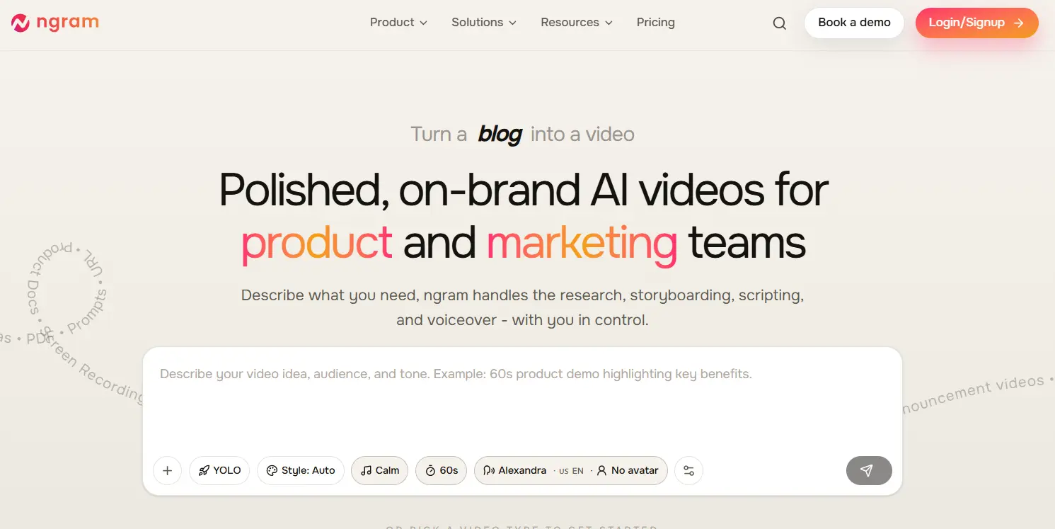 Ngram video editor