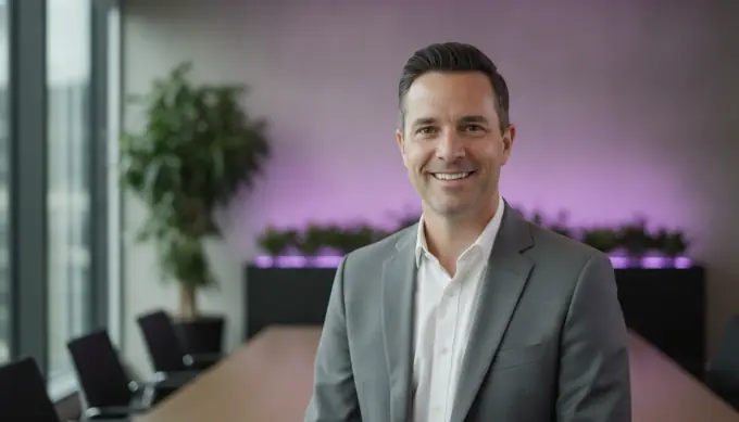 An agency account manager in a meeting room in a video ad made for a client