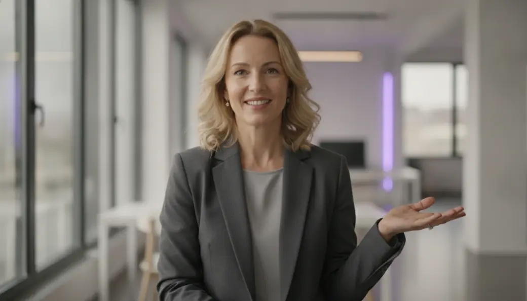 An analyst presenting a report in a captioned video Pictory made from a PDF