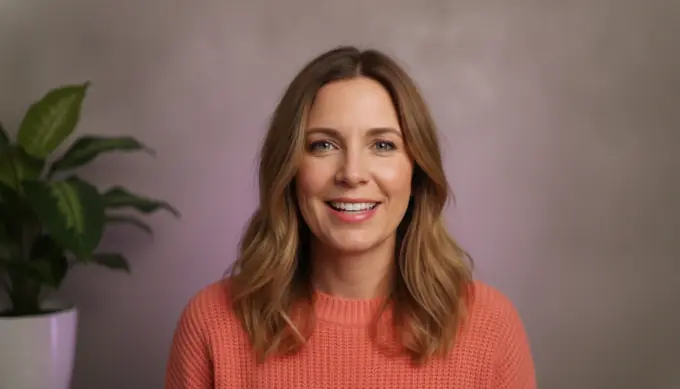A lifestyle vlogger talking to the camera in a YouTube channel intro