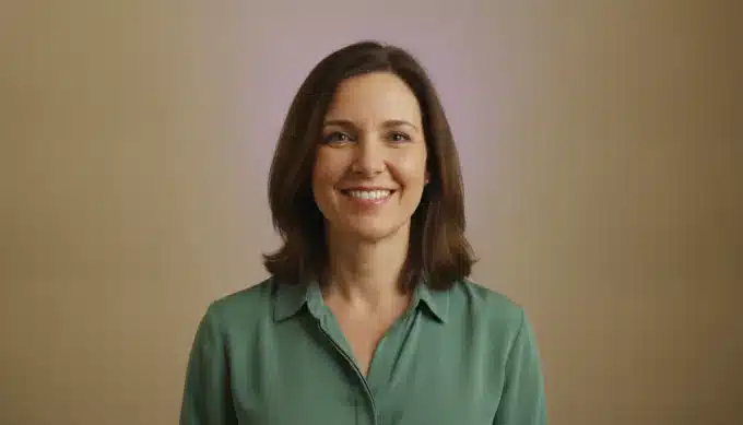 A science teacher in a classroom in a short vertical TikTok lesson