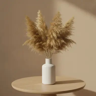 A white vase on the left and the same vase turned purple on the right, after the prompt "Make it purple"